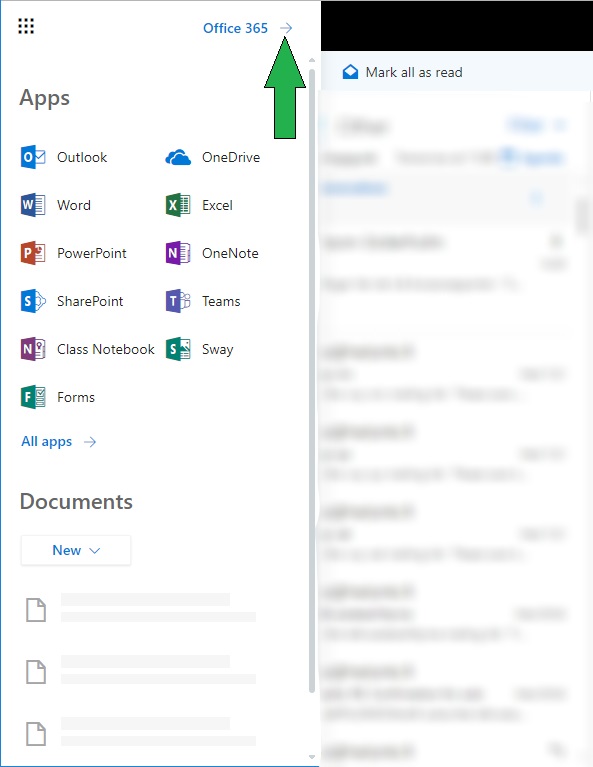 Picture: Where to install Word in Office 365