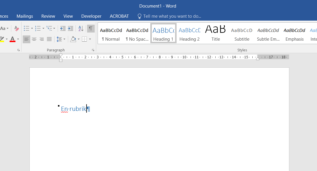 Picture: How to change styles in Word